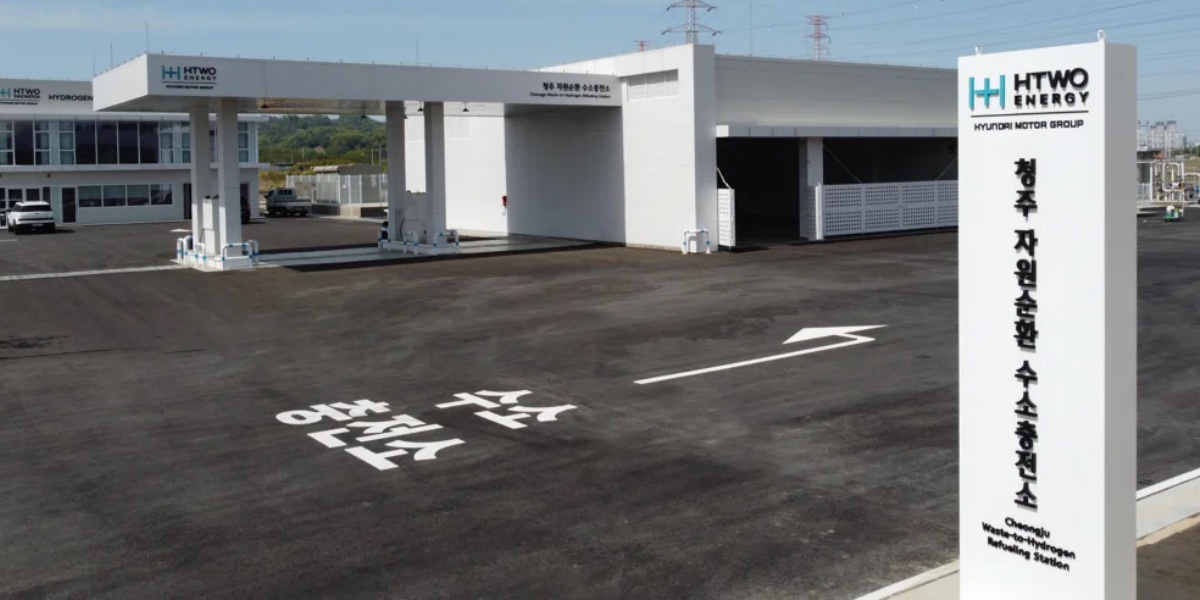 La planta de hidrógeno de Hyundai producirá unos 500 kilos de biocombustible diarios.