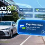Promoción de la app PASE mostrando pago de servicios en línea, peajes de carreteras, autopistas urbanas y estacionamiento desde el celular.