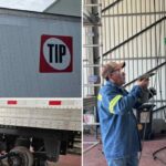 Técnicos de TIP México realizan mantenimiento preventivo e inspección mecánica de un remolque de carga para fortalecer la seguridad vial en carreteras.