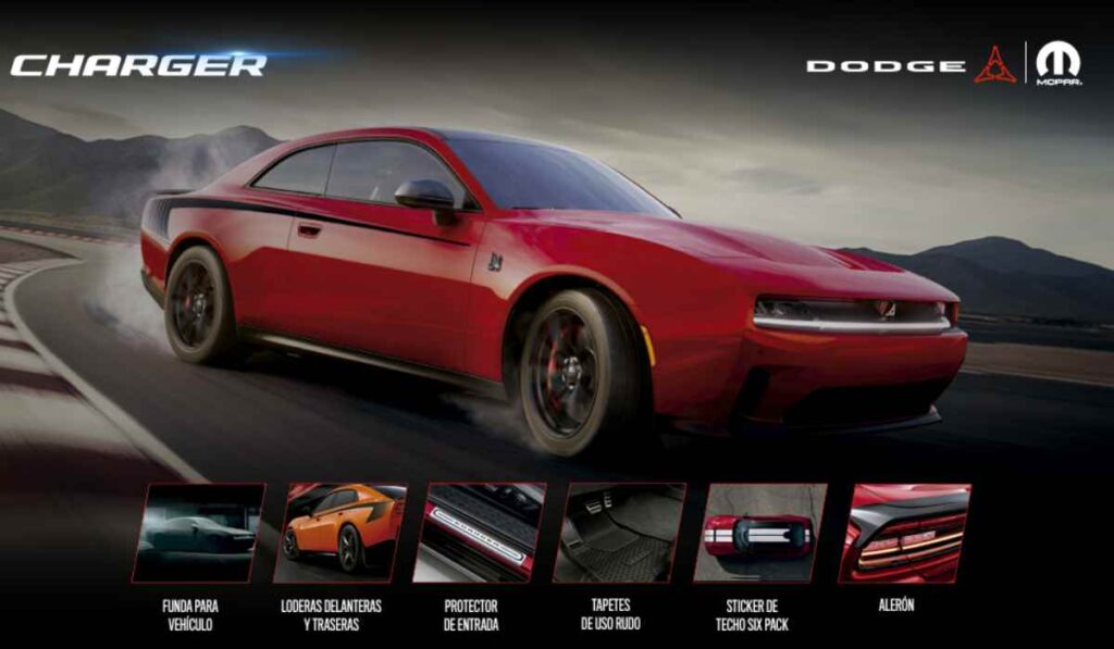 Charger 2026 luce una imagen más deportiva con accesorios Mopar diseñados para reforzar su presencia y personalidad.