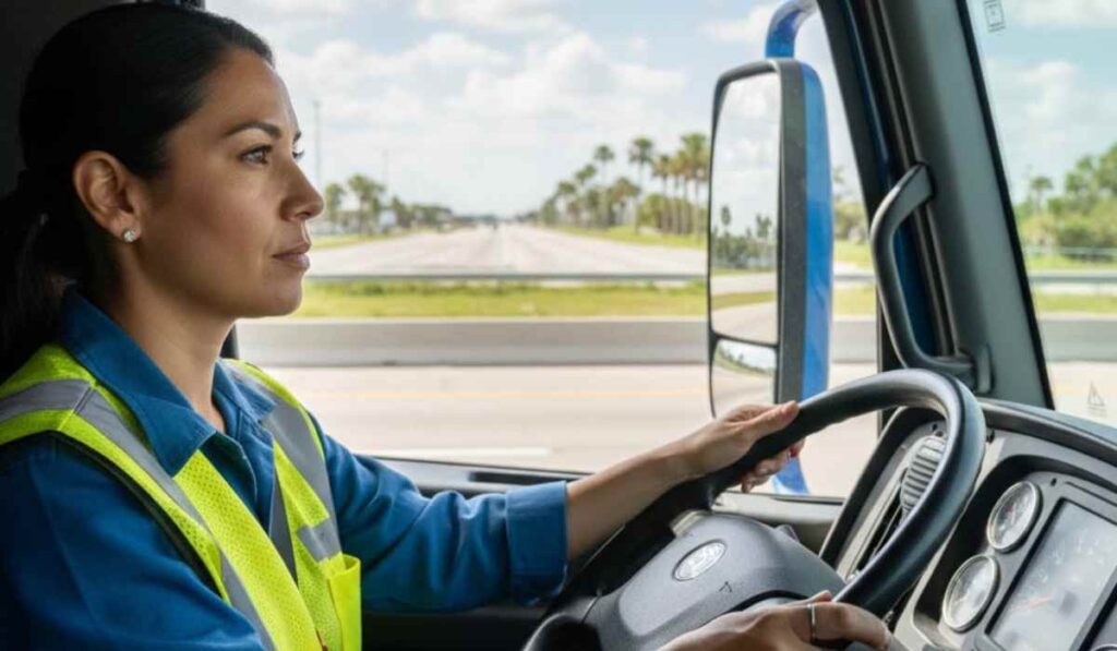 Las conductoras profesionales con licencia CDL representan el 10.5 % de la plantilla en medianas empresas de transporte por carretera.