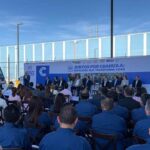 Vehículos Chevrolet BrightDrop durante evento de movilidad social de GM en Coahuila