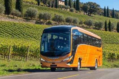 Paradiso G8 se comercializará en Europa con un chasis de Volvo y la carrocería de Marcopolo.