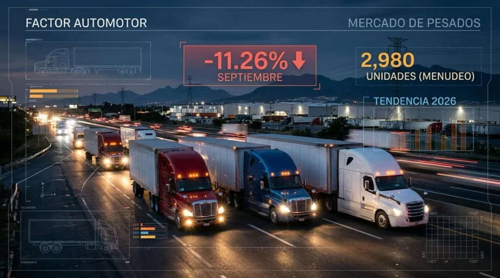 CAE 11.26% LA VENTA DE VEHÍCULOS PESADOS NUEVOS EN MÉXICO