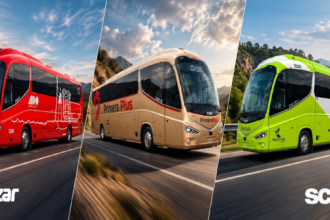 Los autobuses de Scania e Irizar ofrecen un menor peso y por tanto menor consumo de combustible y rendimiento.